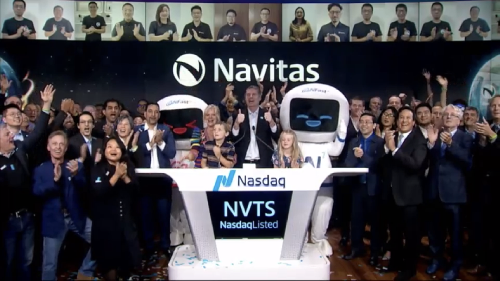 项目上市 | 纳微半导体（Navitas）登陆纳斯达克，上市当日总市值超16亿美元